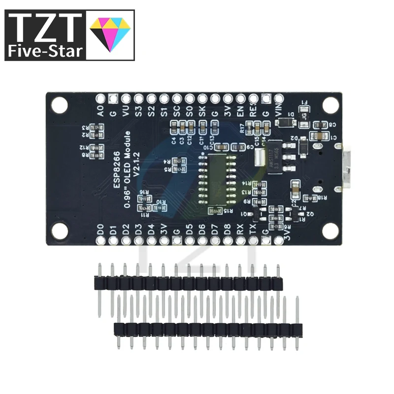 รูปสินค้า บอร์ดพัฒนา ESP8266 พร้อมจอ OLED สำหรับ Arduino/Micropython