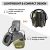 1/2pcs Ear Protection Shooting Noise Cancelling Earmuff Hearing Protection Headphone Adults Construction Muffs for Hunting 3