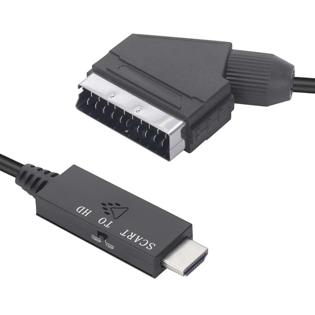 Scart To Hdmi Converter High Definition Audio Video Compatible Adapter  Connector