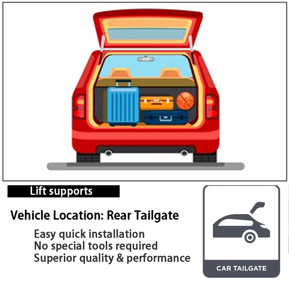 

For Without Spoiler Daihatsu Mira L500 Hatchback Van 1994-1998 Rear Tailgate Boot Lift Support Gas Struts Shock 68950-87245-000