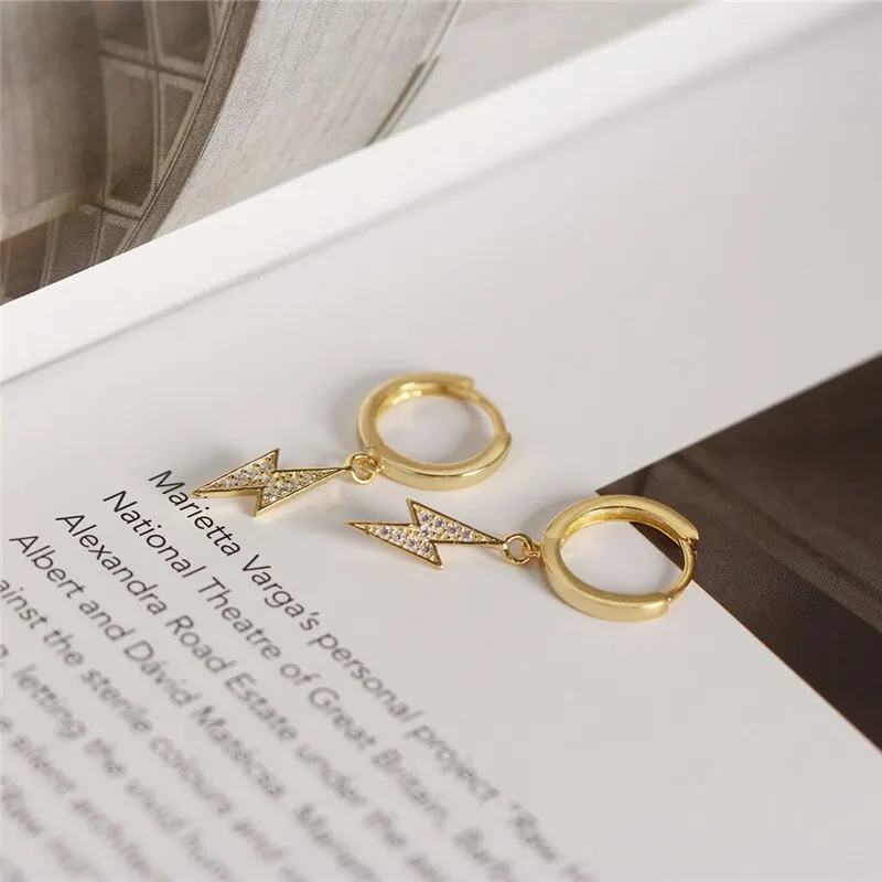 Orecchini a cerchio con goccia di pietra di luna in argento sterling, argento o oro, piccoli cerchi aperti con pietra di luna, passanti, mezzi cerchi - Italia