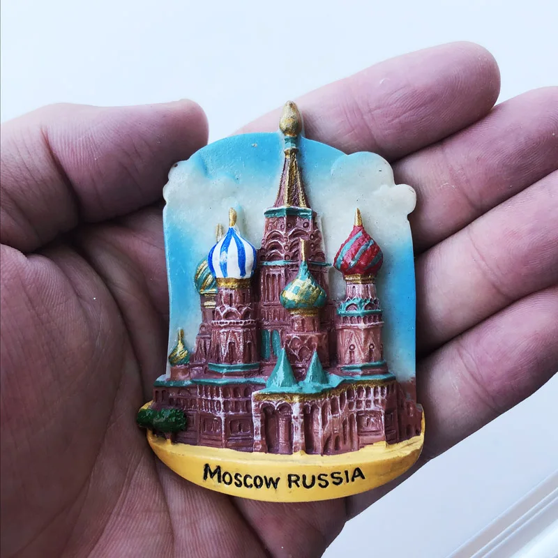 

Fridge Magnet Moscow Russian Personalized Creative Crafts Cultural Landscape Decoration Message Stickers Tourist Souvenirs