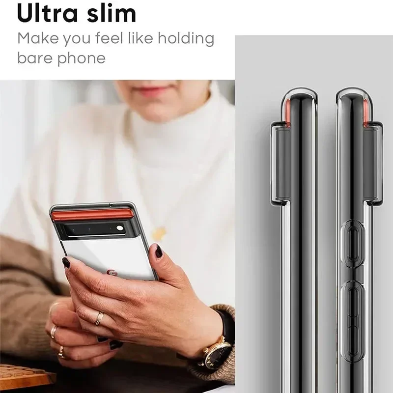 Premium Transparent Soft Silicone TPU Clear Back Cover Case