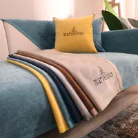 High Quality Soft Sectional Sofa Cover Nordic Chenille Solid Color Sofa Towel Universal Non-slip Couch Cover for Living Room 1