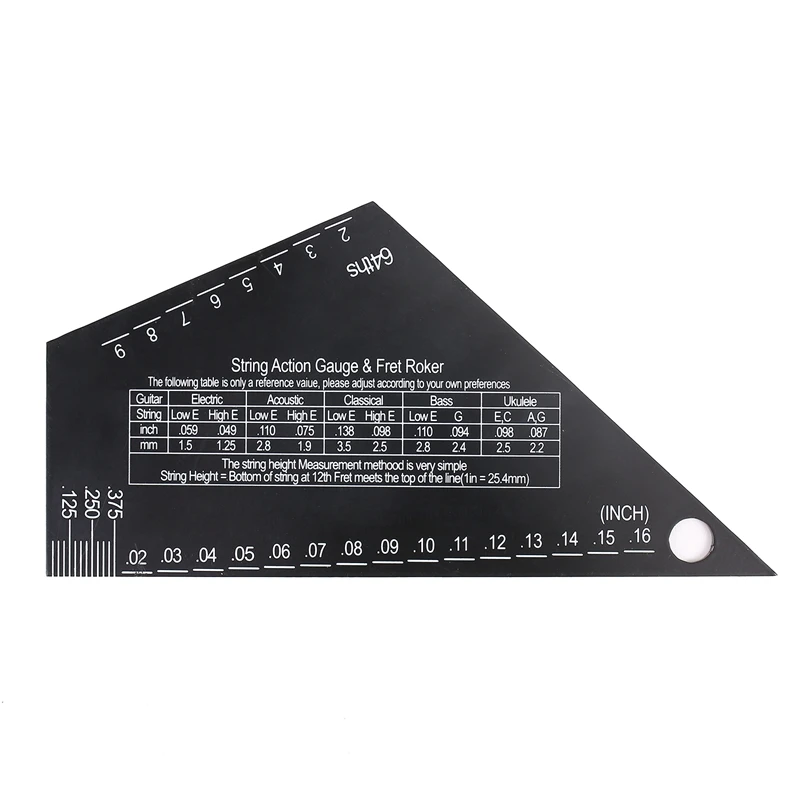 

Guitar Neck Fingerboard Measuring Guitar Luthier Tool Ruler Stainless Steel Fret Rocker