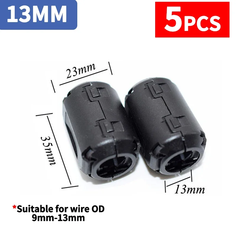 10-Piece Magnetic Ferrite Filter Set with Anti-Interference Shield
