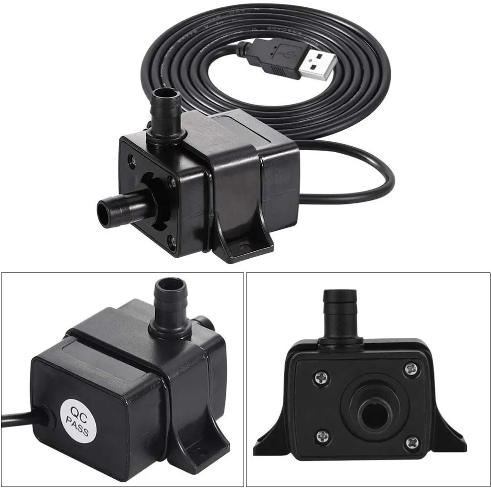 Water pump aquarium water pump fish tank pump mini super silent brushless 120L/H DC USB plug submersible for aquarium fish tank fountains