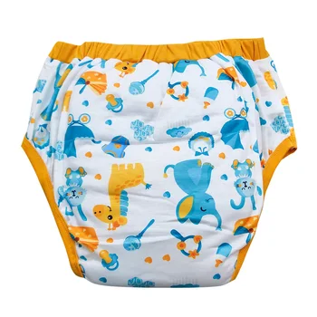 Pantaloni da allenamento in cotone per bambini adulti Mutandine Pannolini tascabili lavabili Pannolini di stoffa impermeabili Pannolini Biancheria intima per adulti