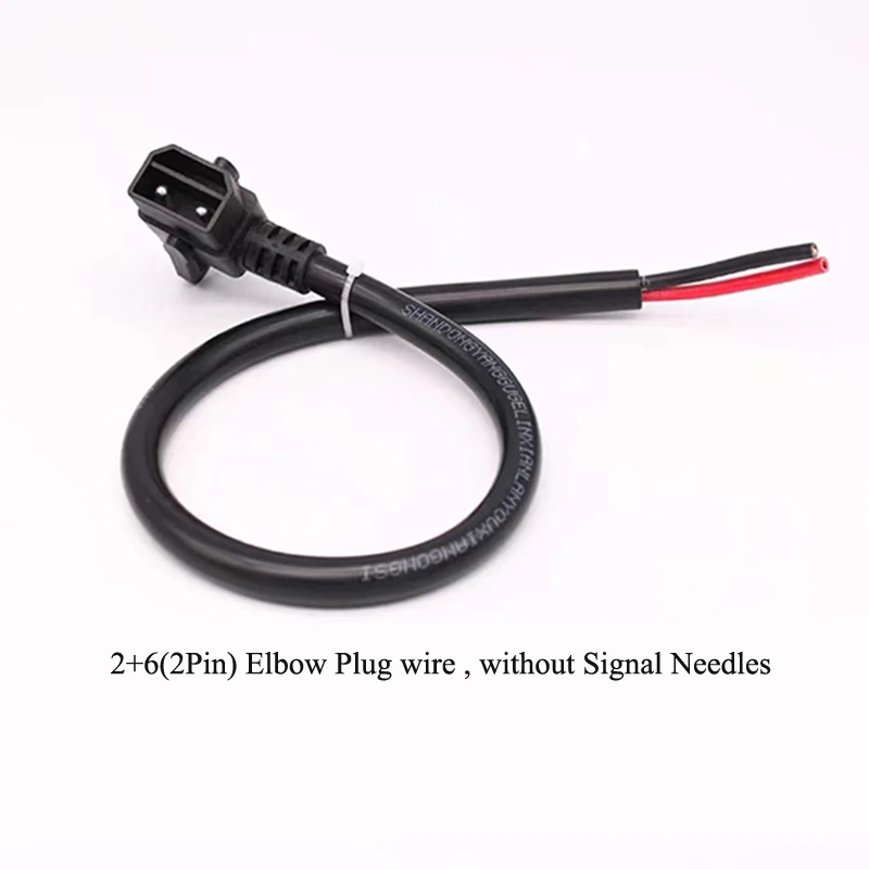 High-Power Electric Vehicle Charging Plug with Elbow Wire Connector