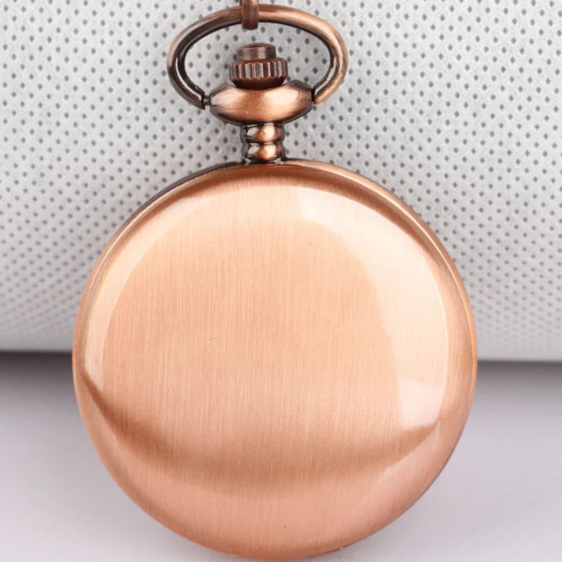 2023 Rose Gold Fashion Smooth Alloy Arabic Numerals Necklace Pendant Clock Men Women Gifts Pop Decoration