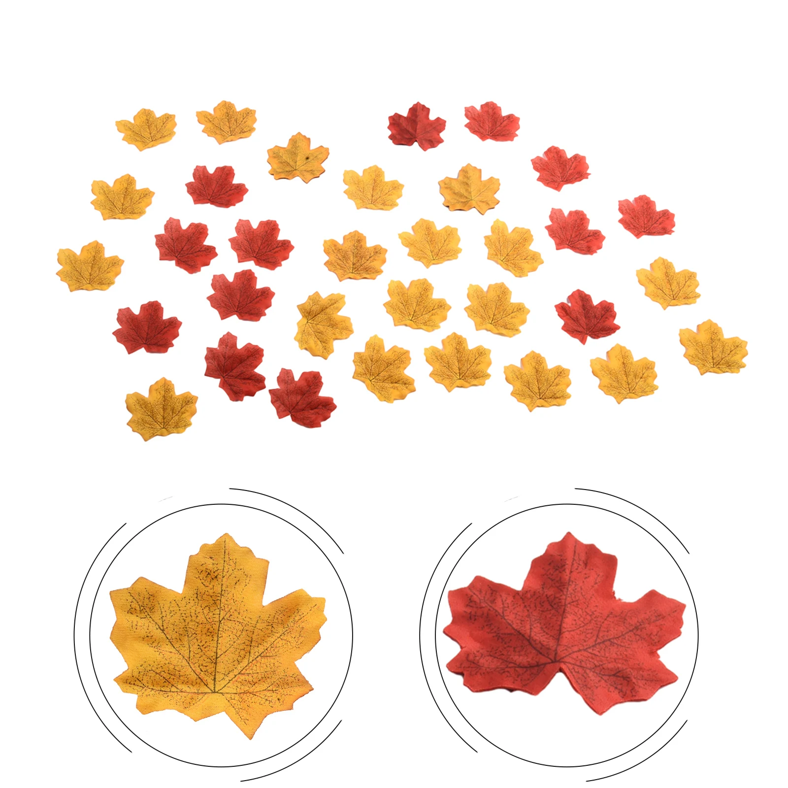 100/200pcs Herbst Ahornblatt fallen gefälschte Seiden blätter Handwerk Hochzeits feier Dekor für zu Hause Hochzeits feier Weihnachts dekoration 8*8cm – Detail 8