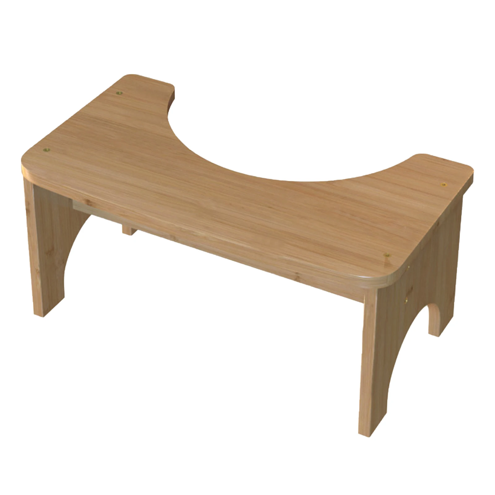 For Pooping Wear Resistant Comfortable Heavy Duty Children Adult Bamboo Toilet Stool C Shape Furniture Non-Slip Practical