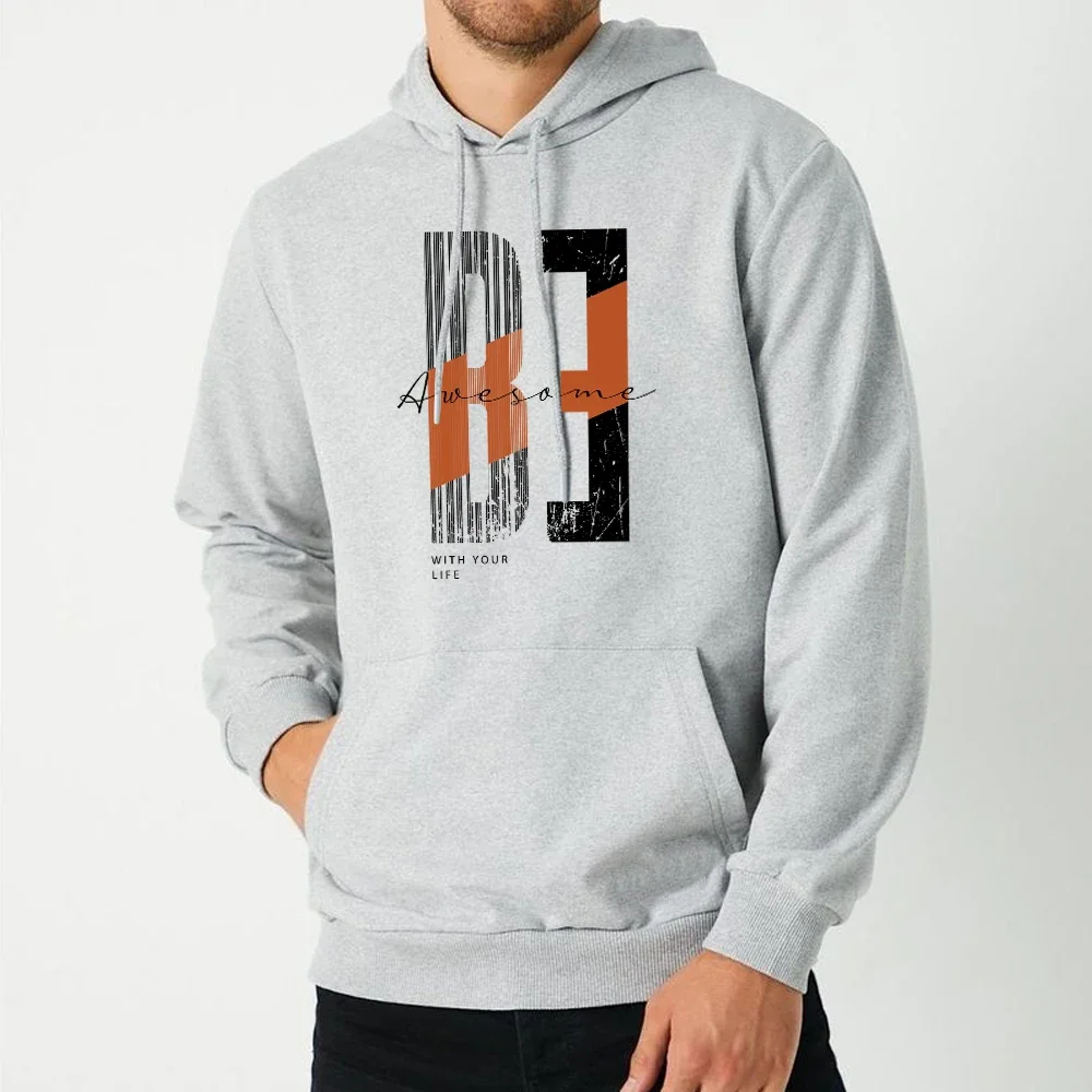 With Your Life Autumn and Winter Hoodie Street Skateboarding Style Sweatshirt Halloween Winter Thick Loose Clothes