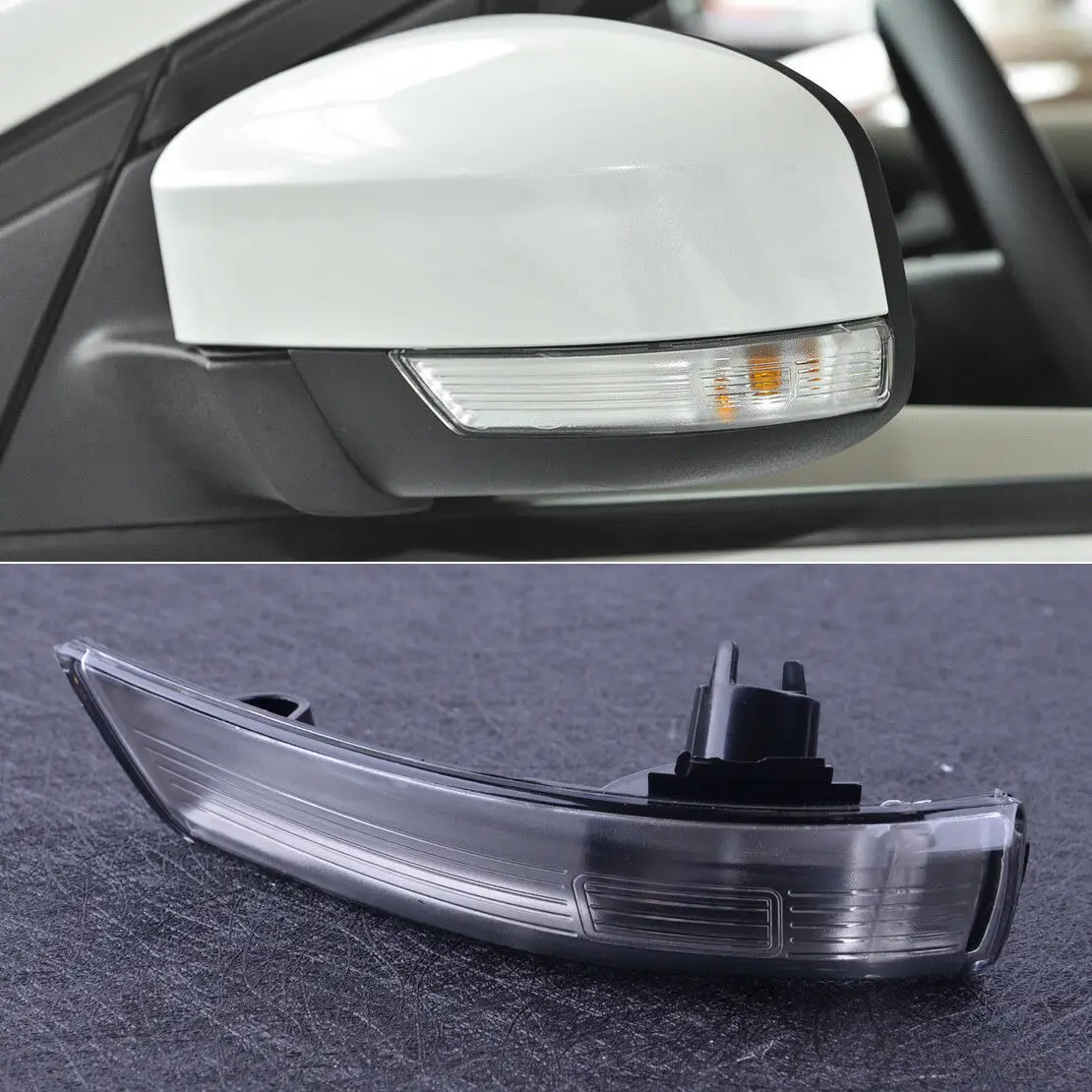 Car Left Rear View Mirror Light Turn Signals Light Lens Cover Wing ...