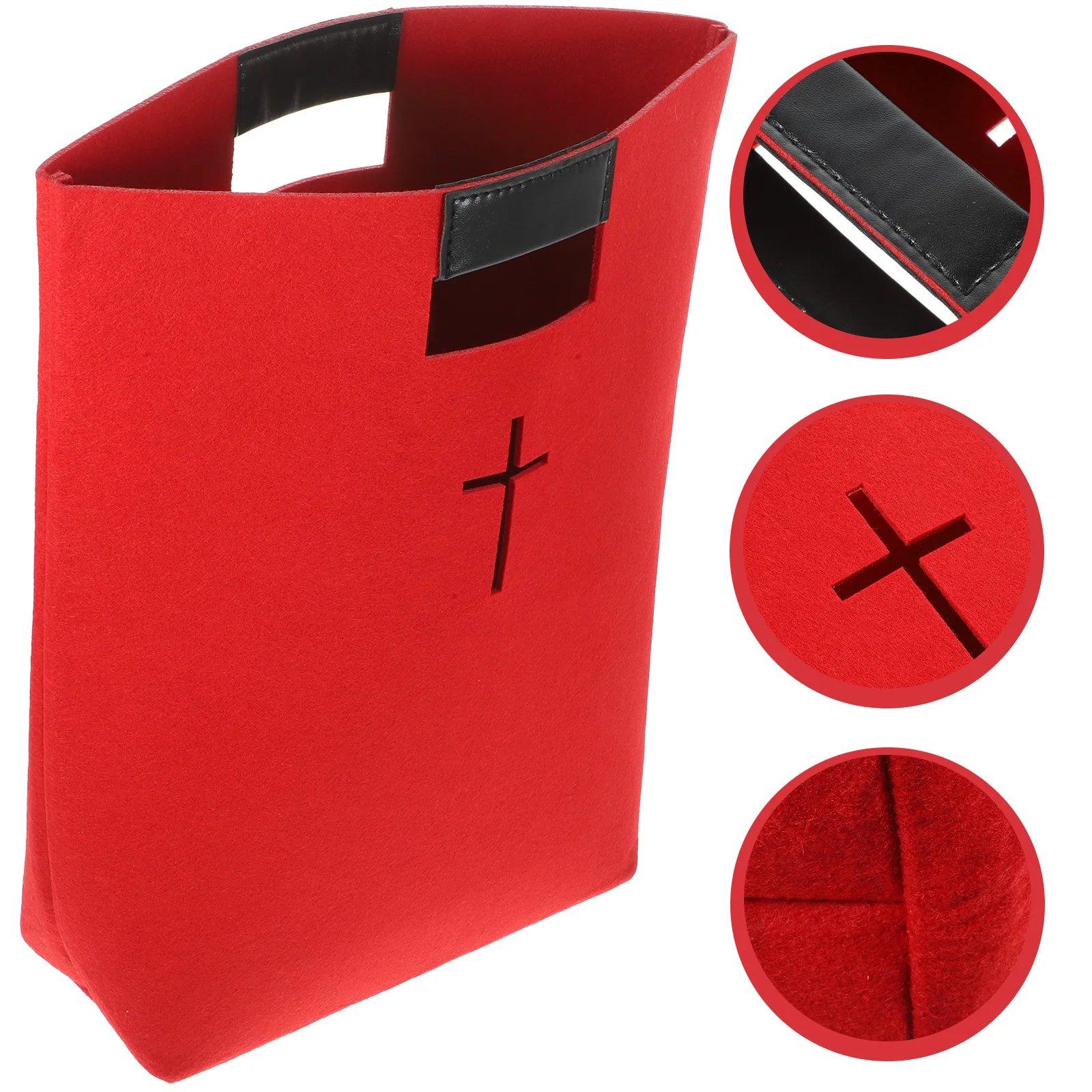 

Bible Hollowed Cross Shopping Bag Felt Bible Cover Carrying Case Christian Church Bible Tote Bag Portable Handbag Bible Study