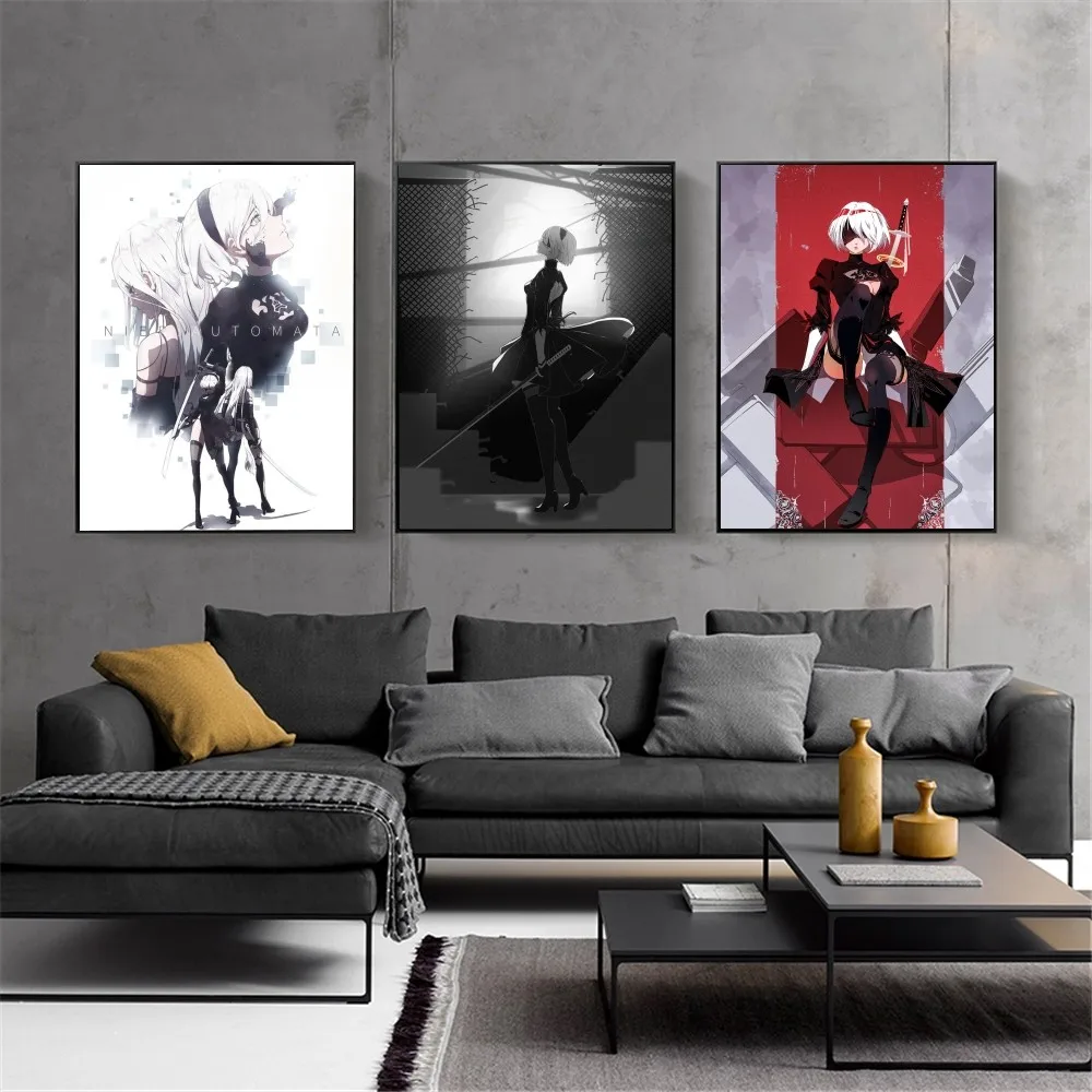 Nier Automata Poster Kraft Club Bar Paper Vintage Poster Wall Art Painting Camera Da Letto Studio Big Szie Wall Painting Stickers