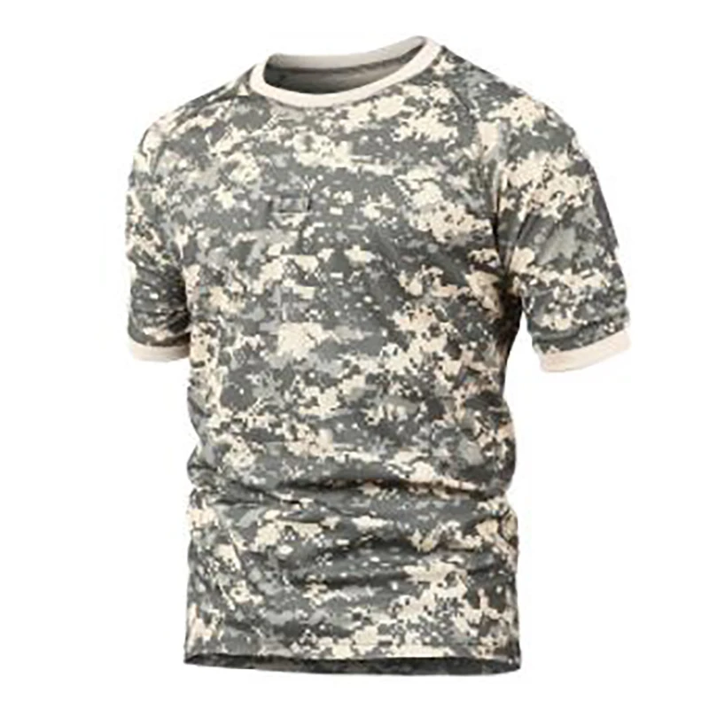 

Уличная тактическая камуфляжная футболка армейская Боевая футболка быстросохнущие топы с короткими рукавами хлопковые дышащие футболки спортивные походные рубашки