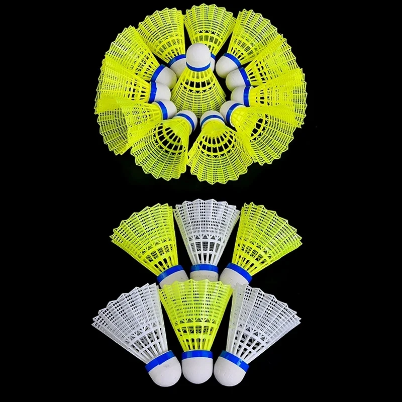 1PCS Indoor And Outdoor Sports Badminton Ball Plastic Badminton Ball Durable Yellow White Student Nylon Durable