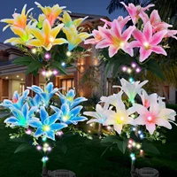 7 Head Orchid Flower Solar Lights Outdoor Waterproof Landscape Decor Lamp for Garden Yard Pathway Porch Lawn Backyard Decoration 1