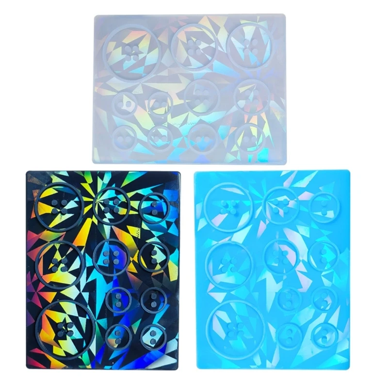 

Button Silicone Mold for Resin Molds Unique Buttons with Sparkling Effect Jewellery Making Molds DIY Craft