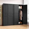 Metal Armoire Wardrobe Closet with 2 Doors 72'' Wardrobe Cabinet with Hanging Rail Metal Closet with Adjustable Shelves for Bedr 1