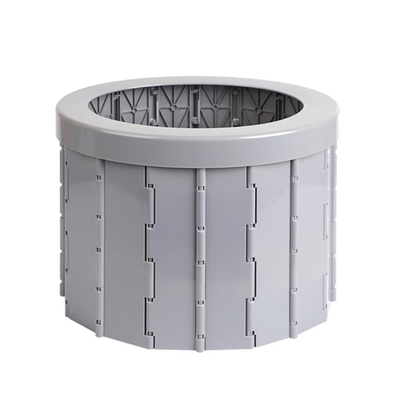 Faltbare Camping toilette tragbare Outdoor-Notfall-Töpfchen-Reise toilette für lange Reisen einfach zu lagern abs wasserdichter Mülleimer – Detail 9
