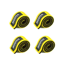 Booms Fishing Rod Holder Belt Strap with Tie Suspenders - Ultimate Fishing Accessory Kit (Yellow 4pcs)