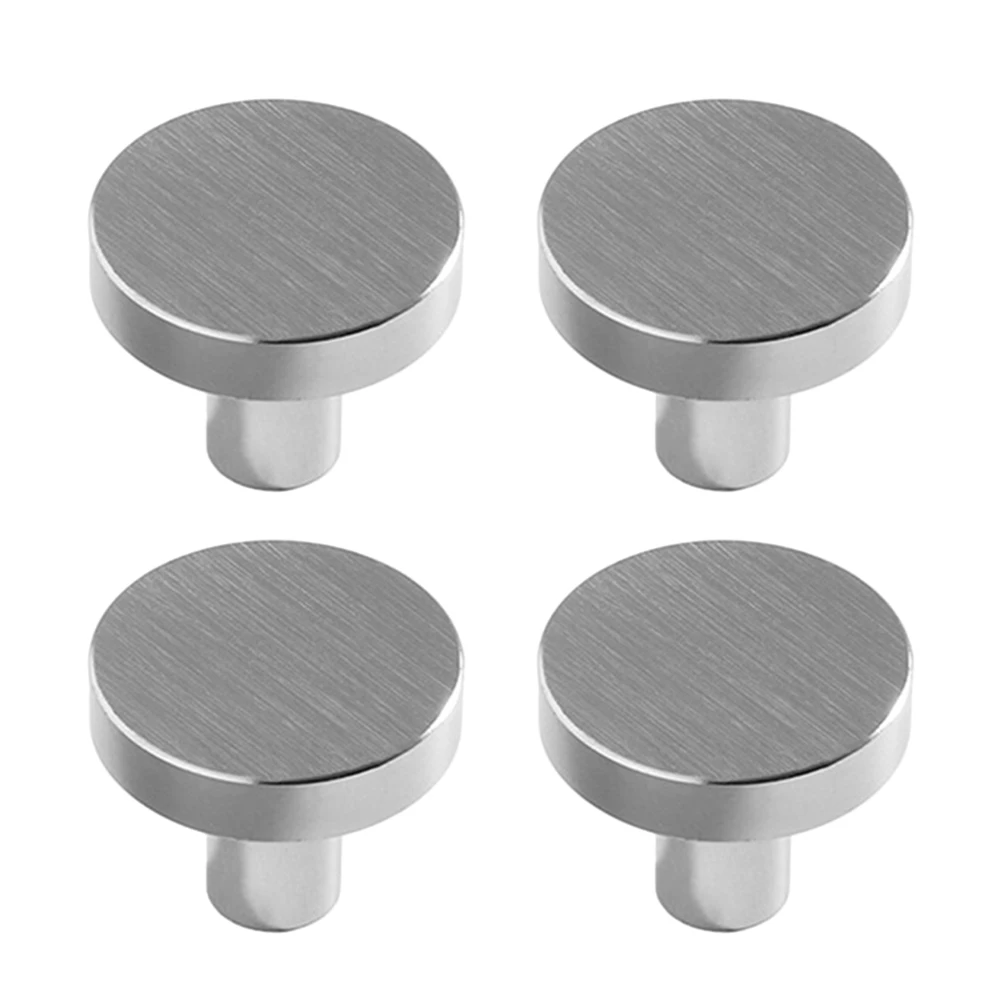 4pcs Round Cabinet Pulls Drawer Handle Single Hole Metal Handle Modern Minimalist Aluminum Handle Furniture Hardware