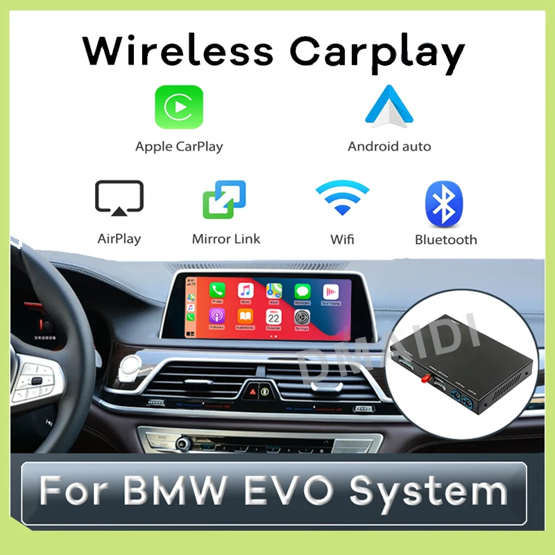 

Connection Decoder Box For BMW EVO ID5 ID6 System 2017-2019 Wireless CarPlay 4G WIFI AndroidAuto Blue-tooth