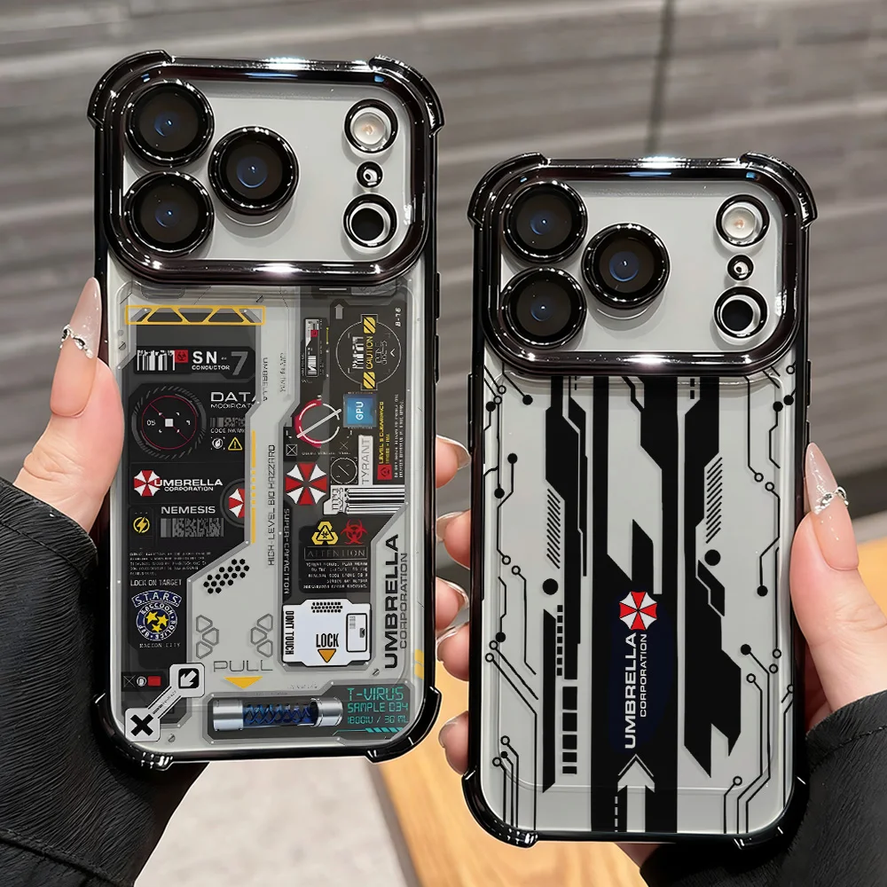Residents Evil Plating Phone Case with Anti-Fall Airbag Protection