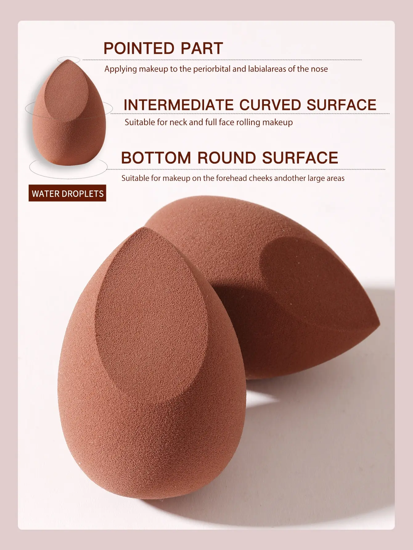 4PCS Makeup Sponge,Suitable For Cream & Powder Concealer, Loose Powder Makeup Applicator