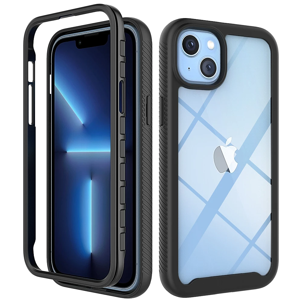 Hybrid Rugged Armor Shockproof Transparent Acrylic Back Case