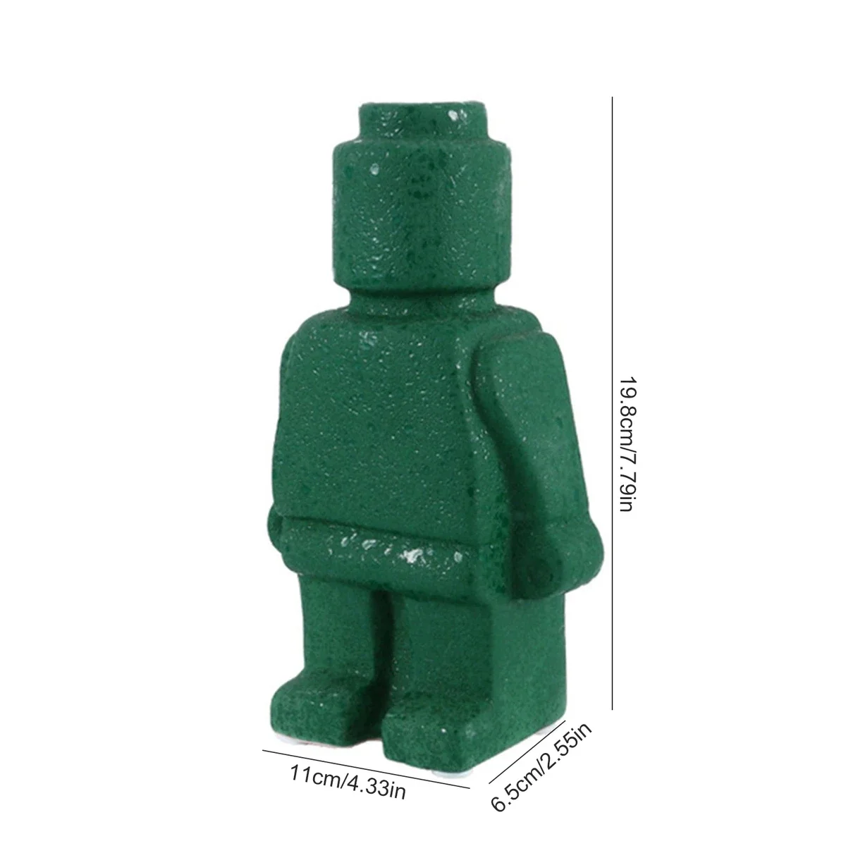 Minifigure Building Blocks Resin Robot Flower Vase Home Decoration Modern Home Interior Office Desk Decoration Pendants ваза 화병 6