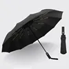 12 Bone Black Glue Fully Automatic Umbrella With Thick And Durable Keel Three Fold Umbrella UV Resistant Folding Umbrella 2