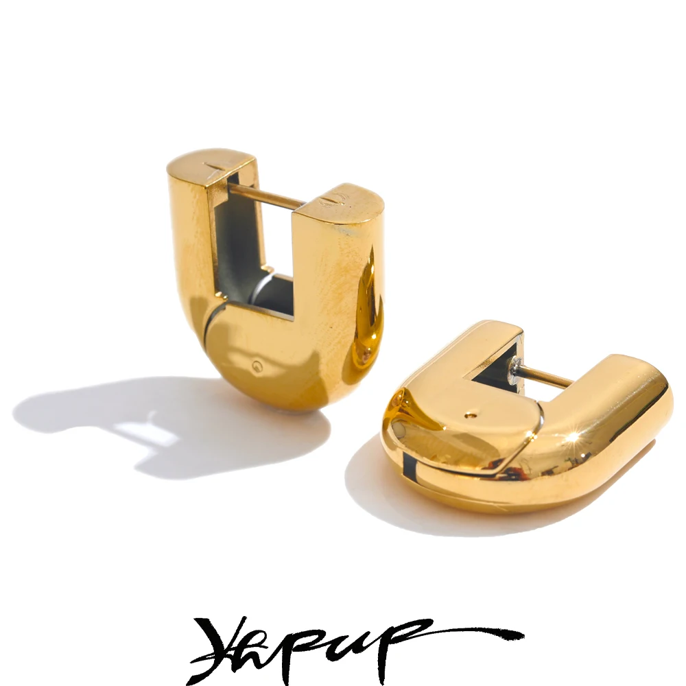 Yhpup Jewelry U-Shape Stainless Steel