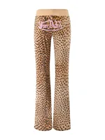 Ensemble veste à capuche zippée et pantalon à imprimé léopard brodé de strass GIA x VON DUTCH 2