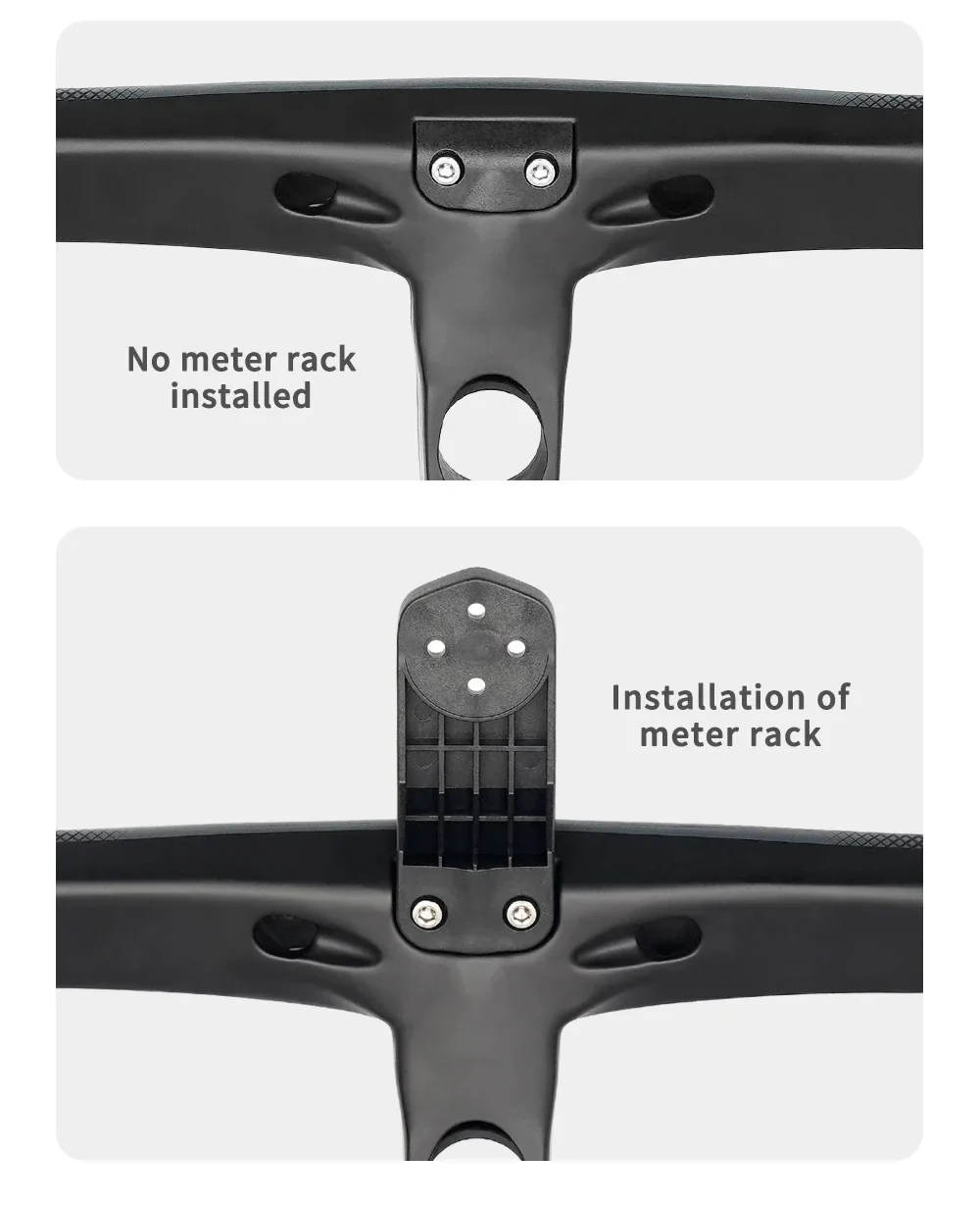 TOSEEK TR5500 T800 Carbon Fahrradlenker Rennrad Integrierter Lenker mit Fahrradcomputerhalterung Vollständig interne Kabelführung – Detail 6