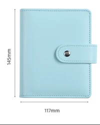 Macaron Color Leather 6 - Ring Binder Notebook Cover - Kawaii Stationery Journal - A7 (ONLY COVER)