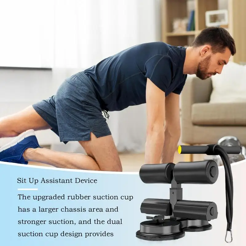 Sit Up Assistant Device Double Suction Cup Sit Up Bar Abdominal