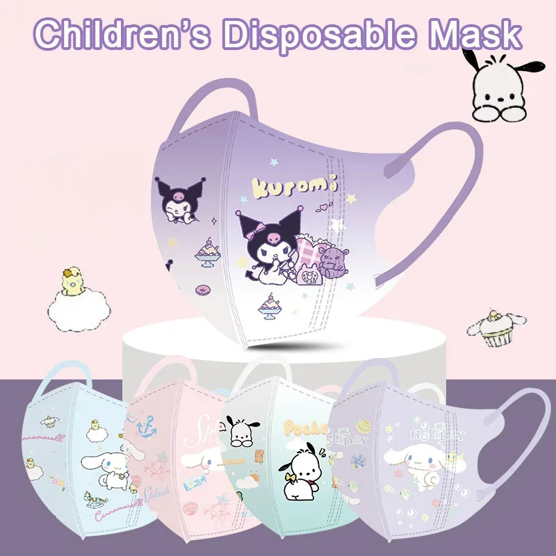 

Sanrio Anime Figure Kuromi 3d Disposable Face Mask Cinnamoroll Mascarilla Adult Kids Anime Masque Kawaii Sweet Fashion Masks Toy