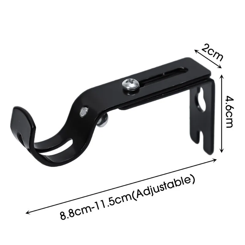 Single Curtain Rod Brackets 1-3pcs for Drapery Rod Aluminum Alloy Heavy Duty Curtain Holders curtain rod