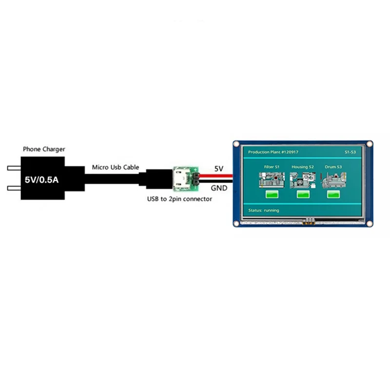 HMI ׼ LCD ġ ÷, ΰ- ̽,  ø, NX4827T043, 4.3 ġ