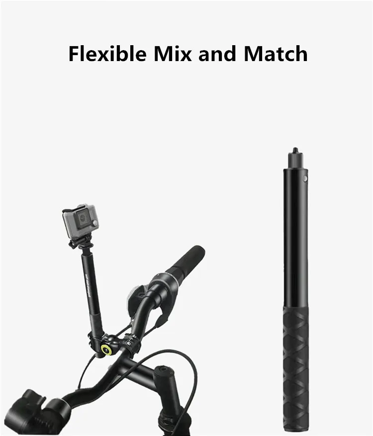 Motorrad-Fahrrad-Lenkerhalterung, verstellbarer Selfie-Stick, Fahrrad-Monopod für GoPro 13 12 11 10 9 Insta360 X6 X4 X5 DJI Zubehör – Detail 8