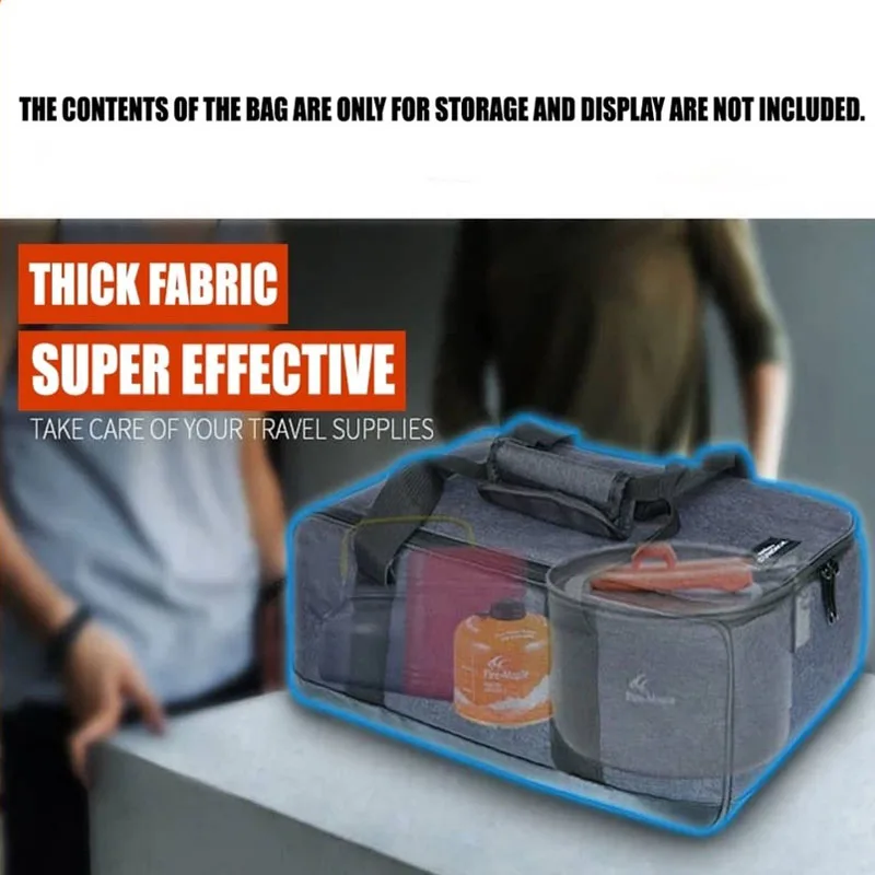 Outdoor Camping Gas Tank Storage Bag Large Capacity Travel Tableware Cookware Organizer