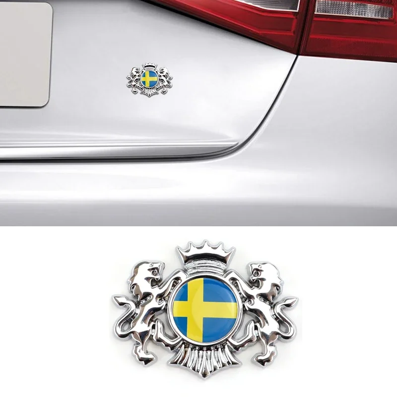Metal 3D Lion Car Styling Svizzera Flag Logo Emblem Per Kia Rio Pegas Sportage Lexus Is200 Is250 Gs300 Land Rover Range Rover