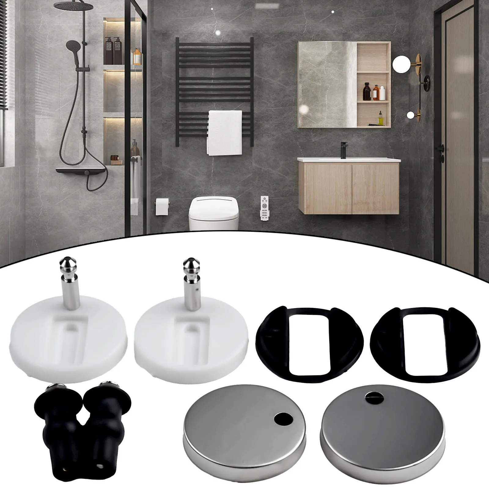 2Pcs Toilet Seat Fixings For Most Standard Toilet Seats With Top Fix Hinge Release Quick Install Kit toilet seat accessories,toilet hinge replacement