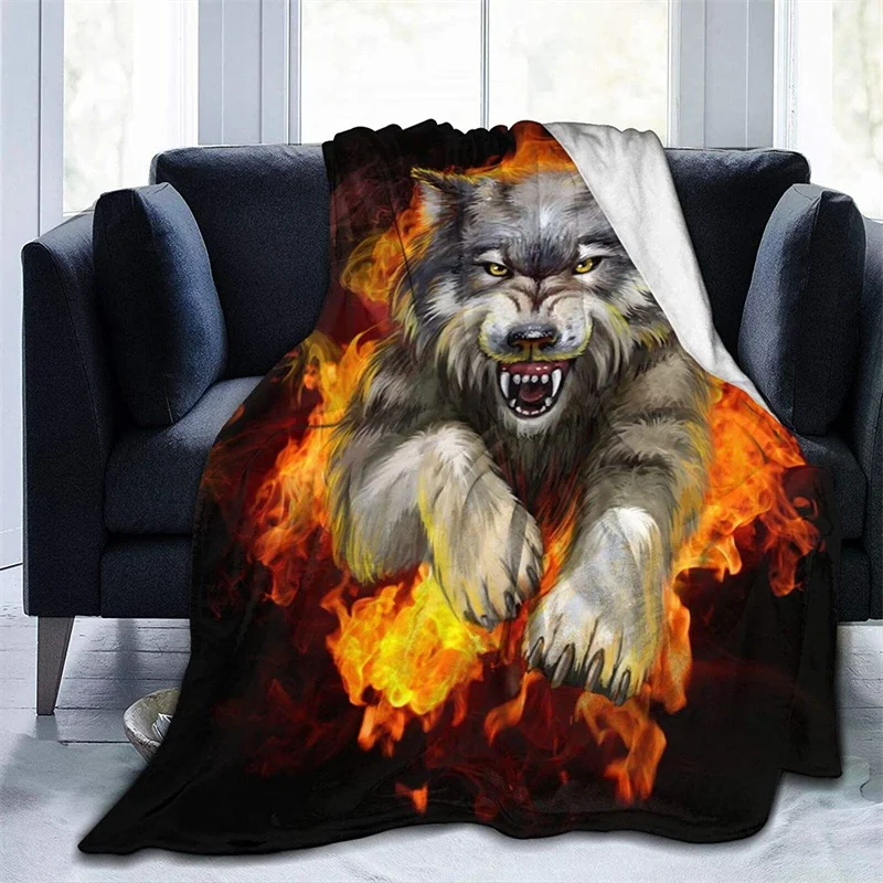 Wolf Navajo Cubre Coperta Da Tiro Stampa 3D Sherpa Super Confortevole Nordic Manta Sonic