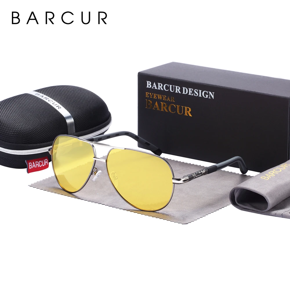 BARCUR-Gafas de sol polarizadas para hombre, lentes de conducción con protección UV400