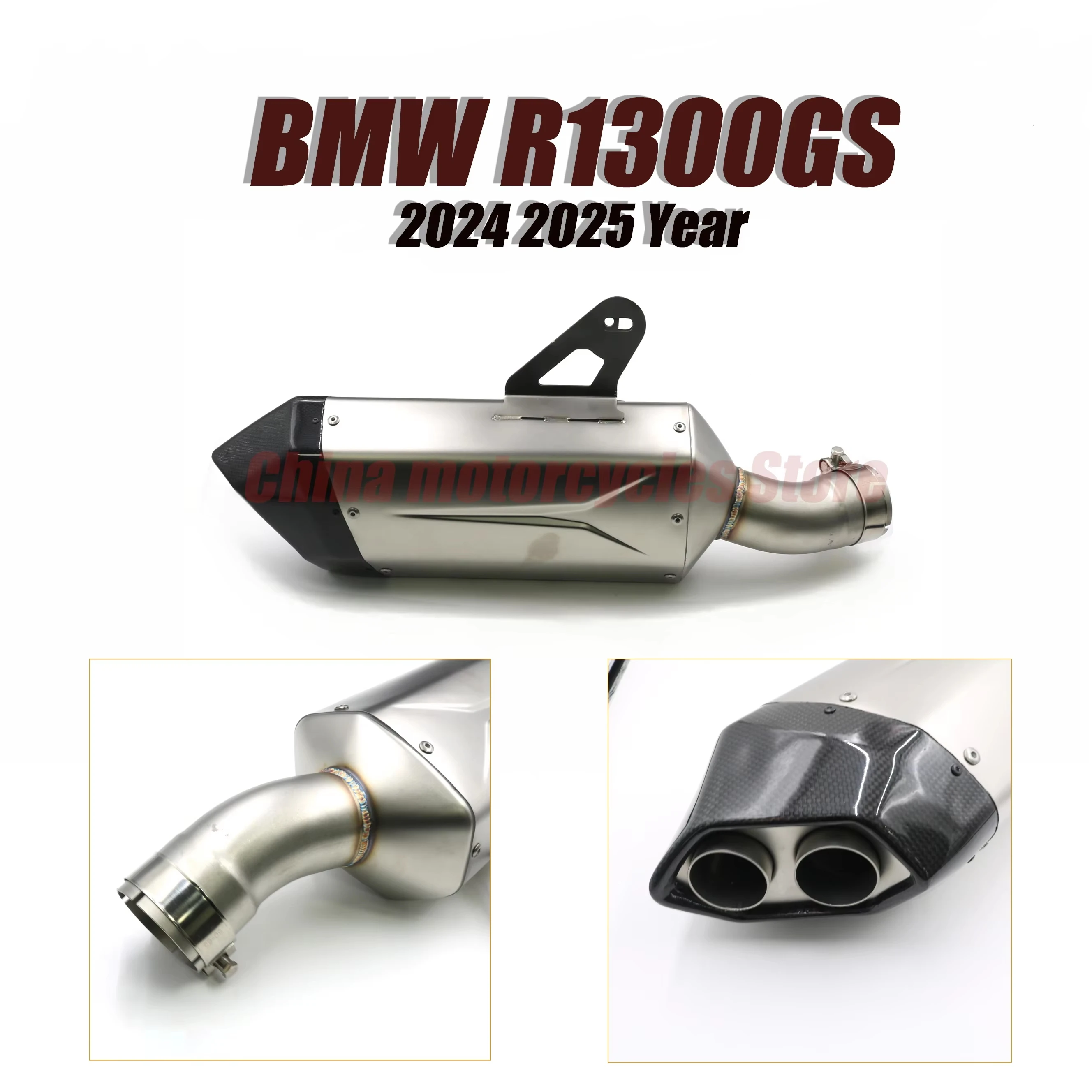 Aramox Échappement Carbone CBR500R / CB500F / CB500X 2013-2015 – Silencieux DB Killer Amovible + Tube Intermédiaire