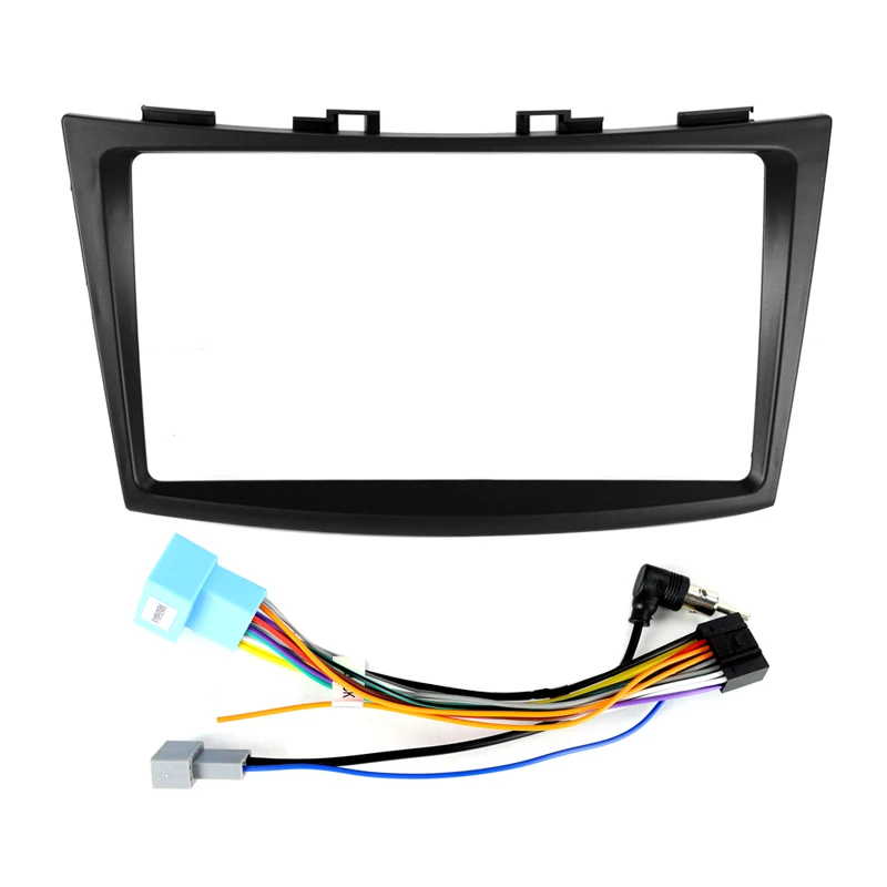 2 Din 9 INCH Car Radio Frame for SUZUKI SWIFT 2011-2015 Fascia Dashboard Install Surround Trim Kit Stereo Panel Wires Control